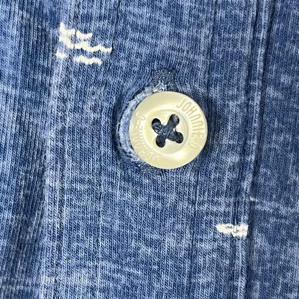 Johnnie-O‎ Hangin Out Buddy Polo Shirt Mens XL Oceanside Blue Hula Girl Kapalua